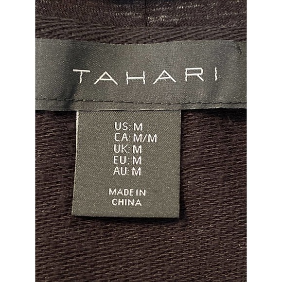 TAHARI Misses M Cowl Neck Knit Top Rayon Spandex Polyester Black - Picture 4 of 7